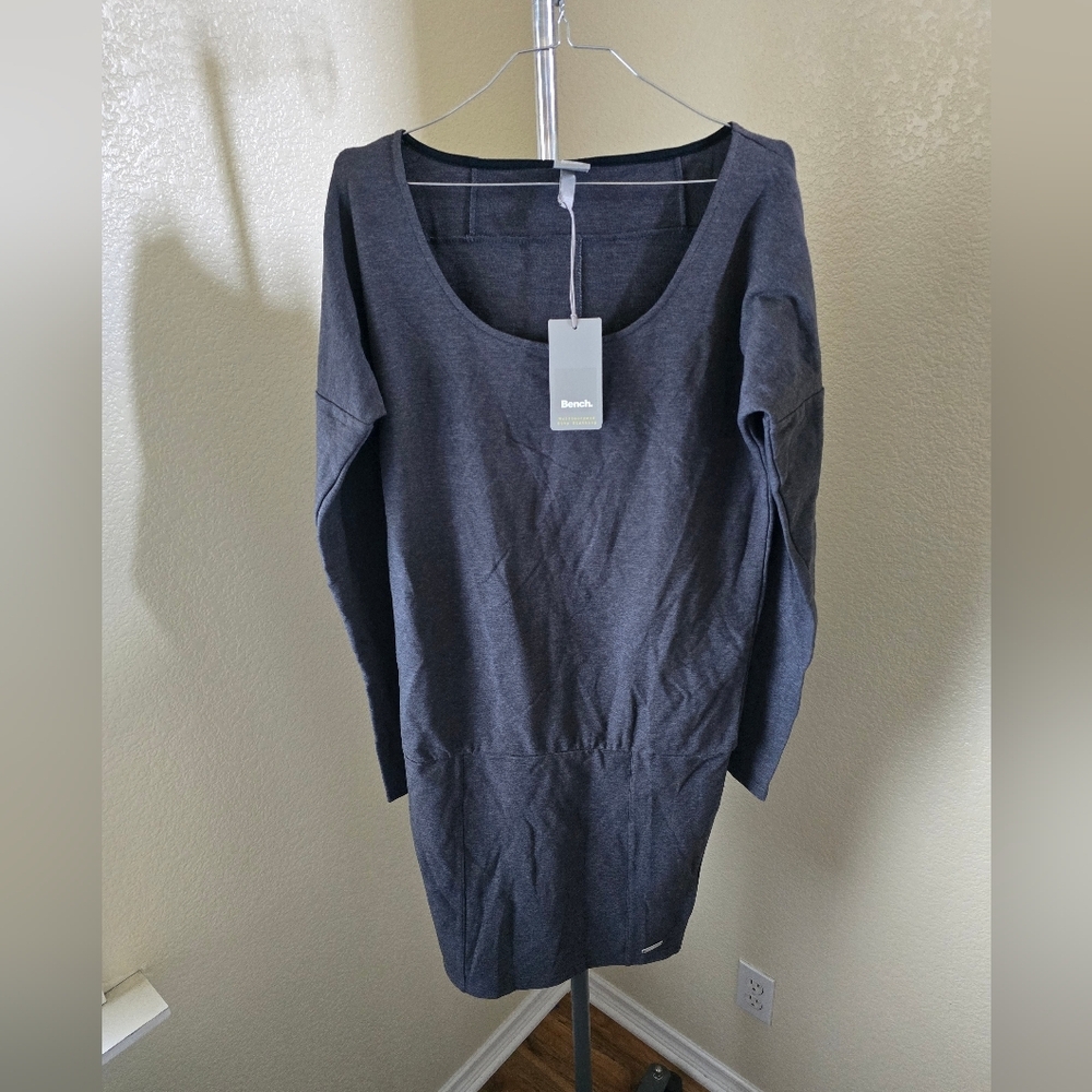 New Bench Pullover Gray Long Sleeve Dress